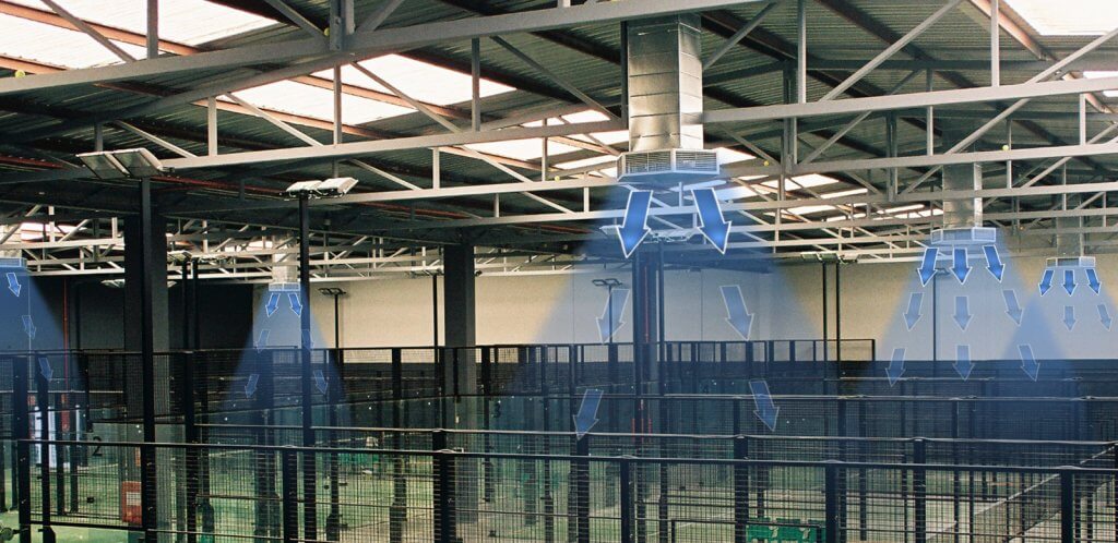 HVAC eficiente para instalaciones deportivas y gimnasios